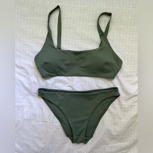 EVERLANE Renew Bikini Set, Fern, XXS
